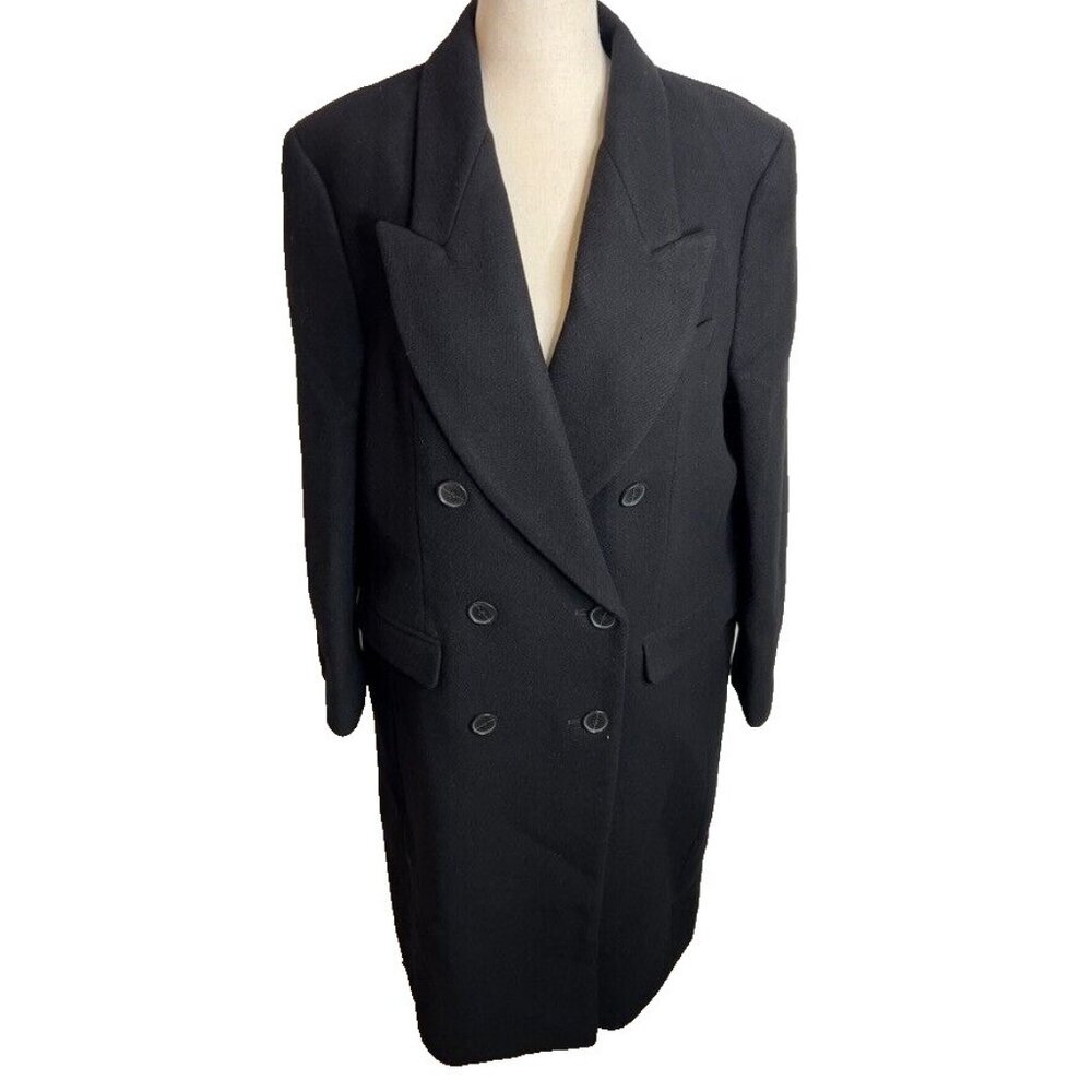 Madewell Womens $378 Oversized Double Breasted Top coat in Black Size 4 NT123 - Picture 3 of 13